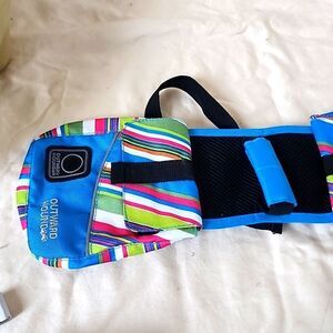 Outward Hound Striped Multicolor Backpack Harness for Small Dog or Puppy